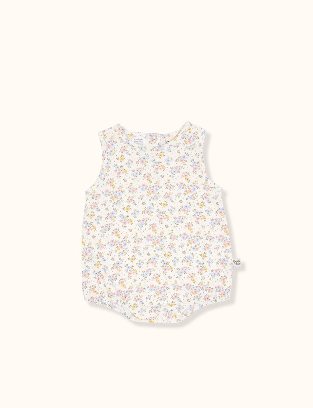 GOLDIE + ACE - On The Bay Print Short Sleeve Bodysuit in Vanilla