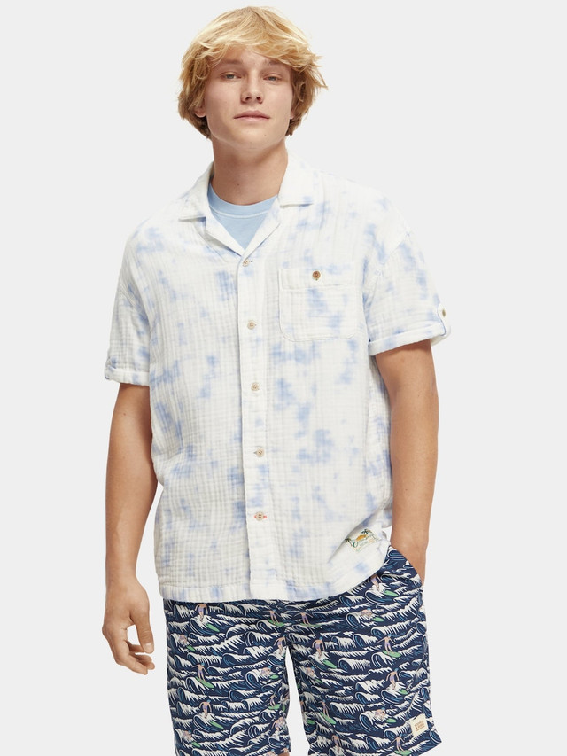 Men's Print Cotton Voile Hawaiian Shirt - Men's Button Down Shirts