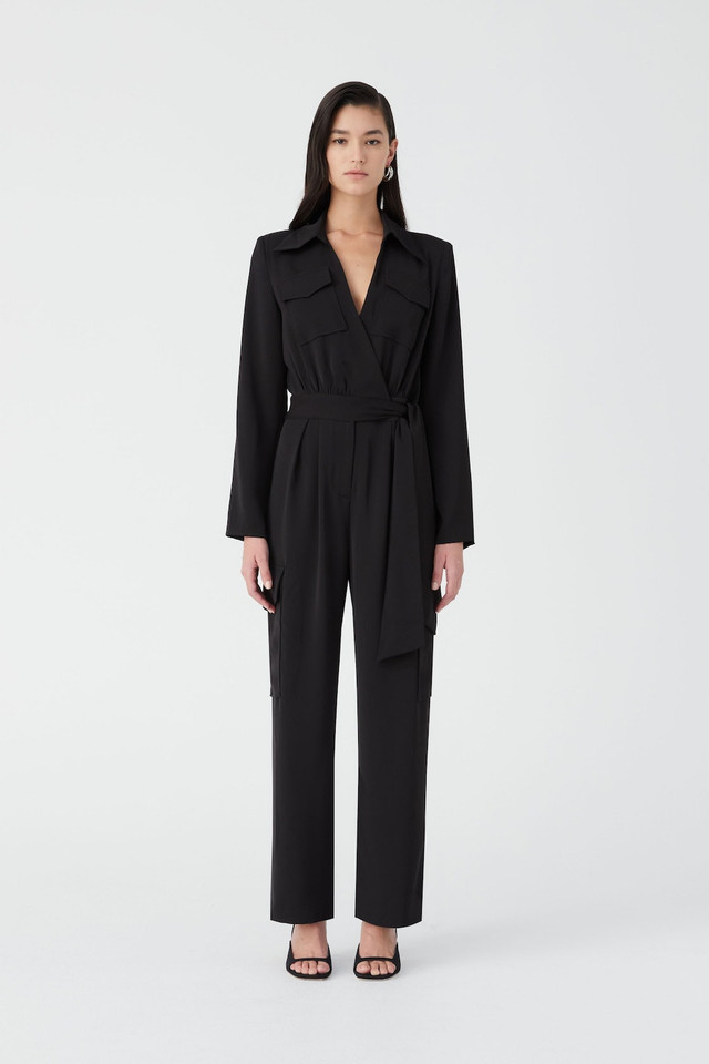 Misha Gyda Slinky Jersey Jumpsuit - Black