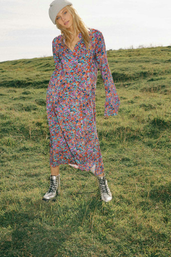 Jemima Maxi Dress - Raspberry Wine