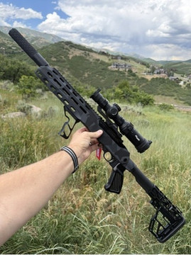 J.F., Salt Lake City, "Black Dazzle" Cerakote Charger with Gemtech Nebula Suppressor