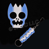 My Zombie Bodyguard Self-Defense Key Chain BLUE-WHITE STRIPES.