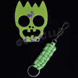 My Zombie Bodyguard Self-Defense Key Chain GREEN-PURPLE ACCENTS.