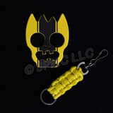 My Zombie Bodyguard Self-Defense Key Chain YELLOW-BLACK STRIPES.