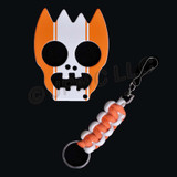 My Zombie Bodyguard Self-Defense Key Chain ORANGE-WHITE STRIPES.