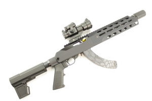Charger Pistol-Black Anodized-"Konverter Chassis"-Externally Threaded Mini-Brake