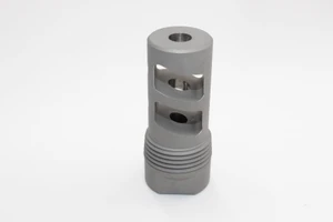 Unfinished-Blemished-AR15 1/2" x 28 Stainless Steel 2-Port Brake with 3/4" NPT External Thread