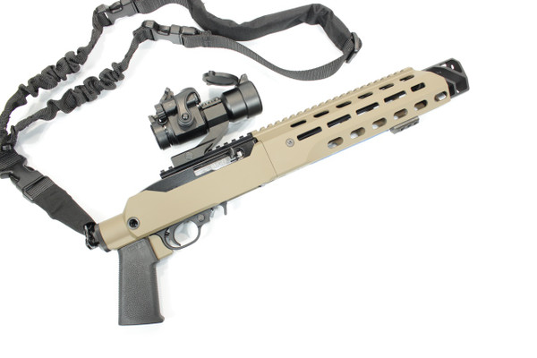 FLAT DARK EARTH CERAKOTE-RUGER 10/22 CHARGER PISTOL in JÄGER KONVERTER Chassis