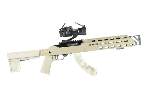 FLAT DARK EARTH CERAKOTE-RUGER 10/22 CHARGER PISTOL in JÄGER KONVERTER Chassis