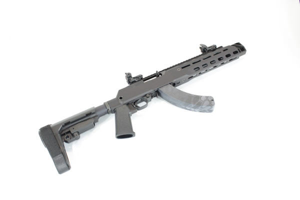 10/22 Charger Pistol Chassis-3 Piece, Full Throat Brake- BLACK TYPE III ANODIZED