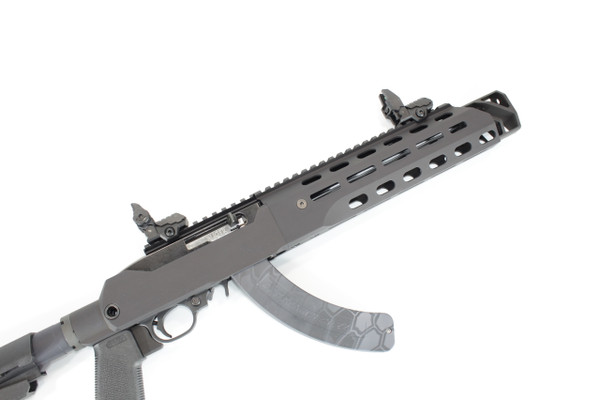 10/22 Charger Pistol Chassis-3 Piece, Full Throat Brake- BLACK TYPE III ANODIZED