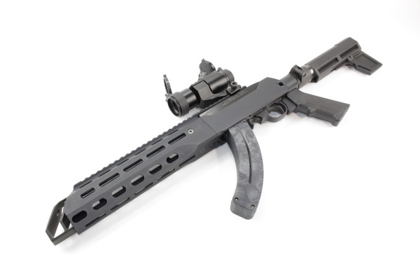 Folding Brace Anodized 10/22 Ruger Charger-"Konverter" Chassis-45° Full Throat Brake