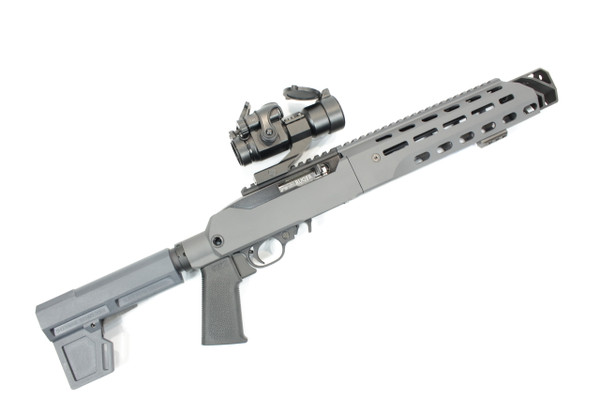 GUN METAL GRAY CERAKOTE-RUGER 10/22 CHARGER PISTOL in JÄGER KONVERTER Chassis