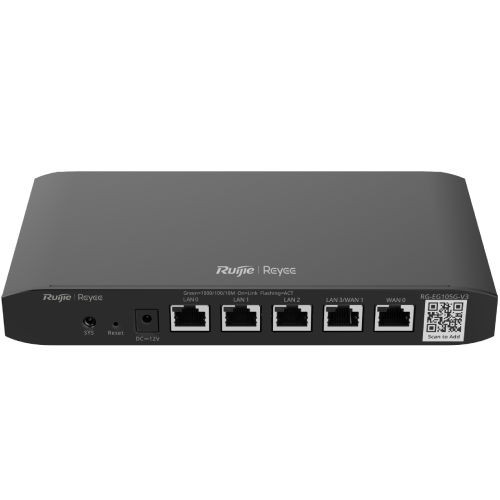 Reyee 5-Port 1GB Cloud Router, 5 x 1GE service ports, support up to 2 WAN