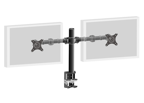 iiyama DS1002C-B1 Flat Panel Desk Mount Dual Monitor Arm