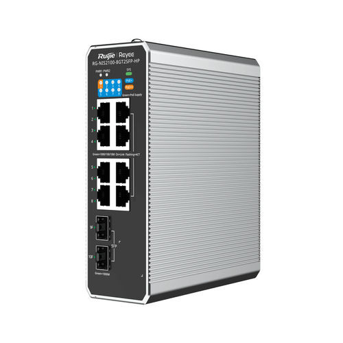 4-Port RJ45 Gigabit and 2-Port SFP Cloud Managed Industrial Switch, with 3-Port