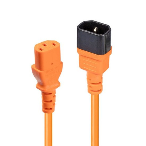 2m IEC Extension Cable, Orange