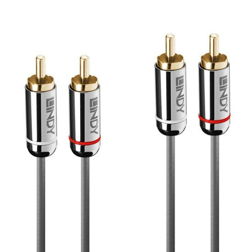 10m Dual Phono Audio Cable, Cromo Line