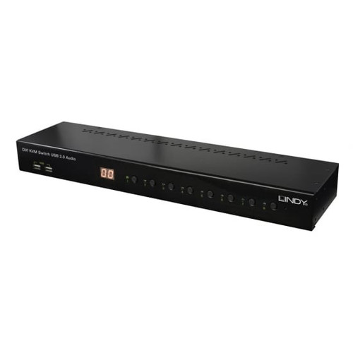 8 Port DVI-I Single Link, USB 2.0 and Audio KVM Switch Pro