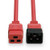 Lindy 1m IEC C19 to C20 Extension Cable, Red