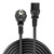 Lindy 3m Schuko 2 Pin Plug to IEC C13 Power Cable, Black