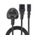 Lindy 2.5m UK 3 Pin Plug to IEC C13 and IEC C7 Splitter Extension Cable, Black