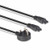 Lindy 2.5m UK 3 Pin Plug To IEC 2 x C5 Splitter Extension Cable, Black