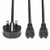 Lindy 2.5m UK 3 Pin Plug To IEC 2 x C5 Splitter Extension Cable, Black