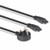Lindy 2.5m UK 3 Pin Plug To IEC 2 x C5 Splitter Extension Cable, Black