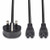 Lindy 2.5m UK 3 Pin Plug To IEC 2 x C5 Splitter Extension Cable, Black
