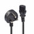 0.7m UK 3 Pin Plug to IEC C13 mains power Cable, Black