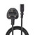 Lindy 2m UK 3 Pin Plug To IEC C7 Mains Power Cable, Black