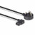 Lindy 1m UK 3 Pin Plug to Right Angled IEC C13 Mains Power Cable, Black