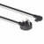 Lindy 0.5m UK 3 Pin Plug to Right Angled IEC C7 mains power Cable, Black