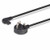 Lindy 0.5m UK 3 Pin Plug to Right Angled IEC C7 mains power Cable, Black