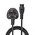 Lindy 1m UK 3 Pin to C5 Mains Cable, lead free
