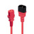 1m IEC Extension Cable, Red