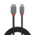 Lindy 1m USB 3.2 Type C to Micro-B Cable, Anthra Line