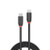 Lindy 0.5m USB 3.2 Type C to C Cable, 20Gbps, Black Line