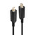 Lindy 30m Fibre Optic Hybrid Mini DisplayPort 1.4 Cable with Detachable DP Connectors