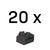 Lindy RJ-45 Port Blockers (Without Key) - Pack of 20, Black