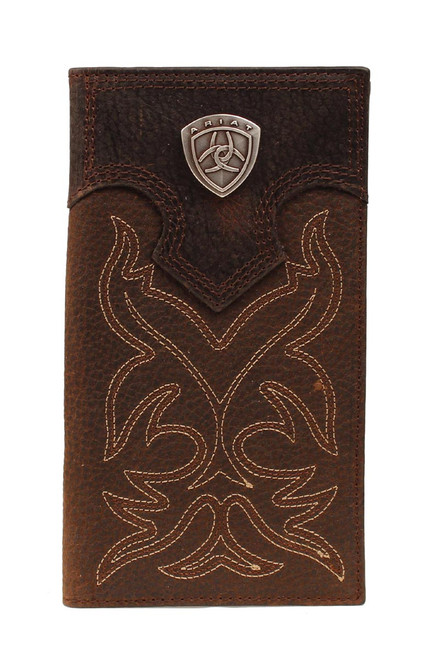 Men's Dark Brown Boot Stitch Rodeo Wallet