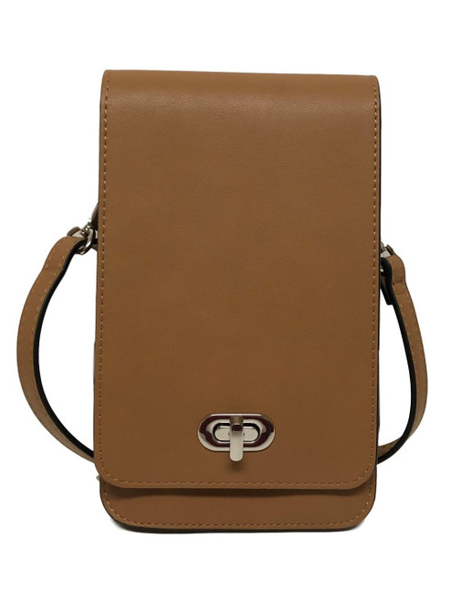 Classic Elegance Brown Touch Screen Crossbody Purse