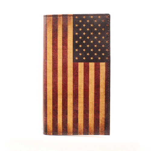 Men's USA Flag Leather Rodeo Wallet