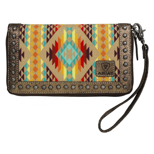 Southwest Zipper Wallet Clutch