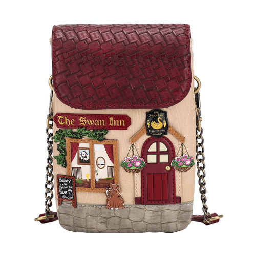 The Swan Inn Pub Phone Pouch Crossbody Bag