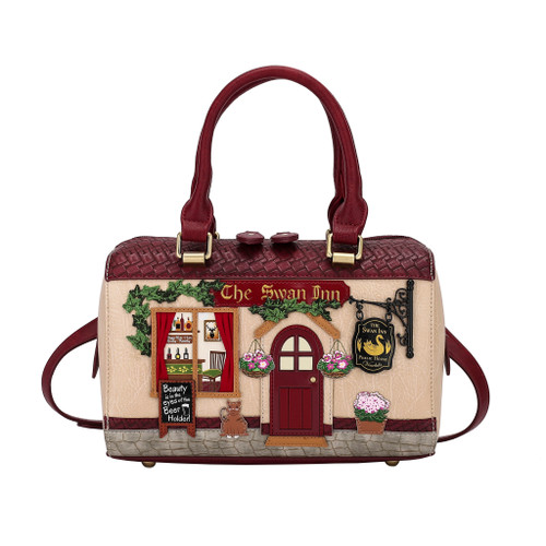 The Swan Inn Pub Speedy Bowler Zip Zip Satchel