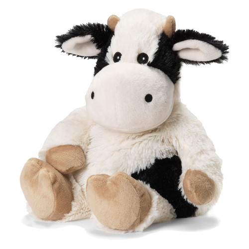 13" Cozy Plush Black and White Cow