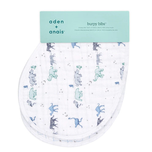 Rising Star Classic Muslin Burpy Bibs 2-pack