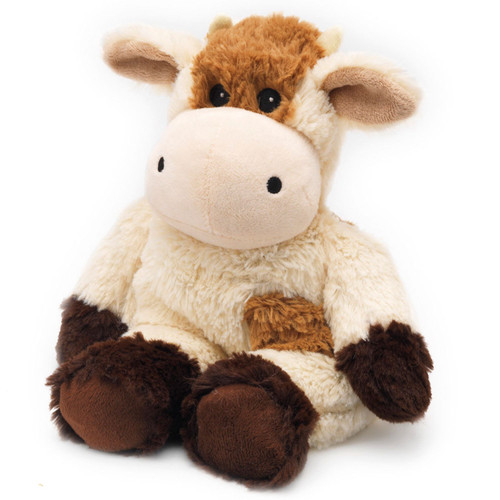 13" Cozy Plush Brown & Cream Cow
